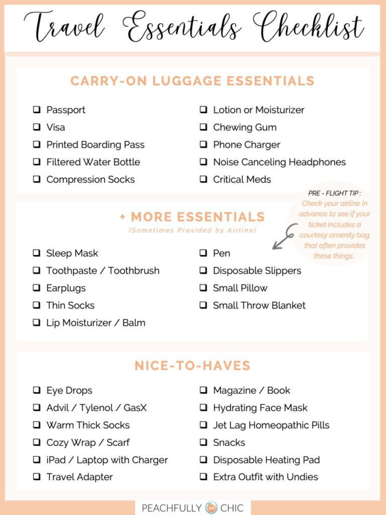 Travel Packing List